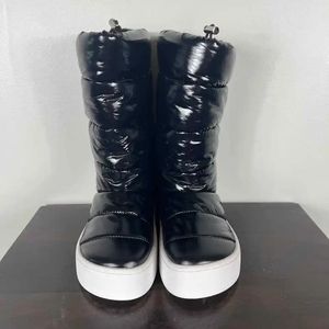 JEFFREY CAMPBELL SNOWED QUILTED PLATFORM BOOTS IN BLACK WOMEN'S SIZE 5.5 NWOT